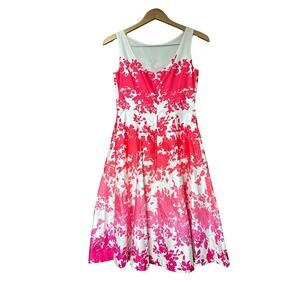 Pendleton A-Line Summer Cocktail Dress Womens Size 2 Midi Pocket Sleeveless Pink